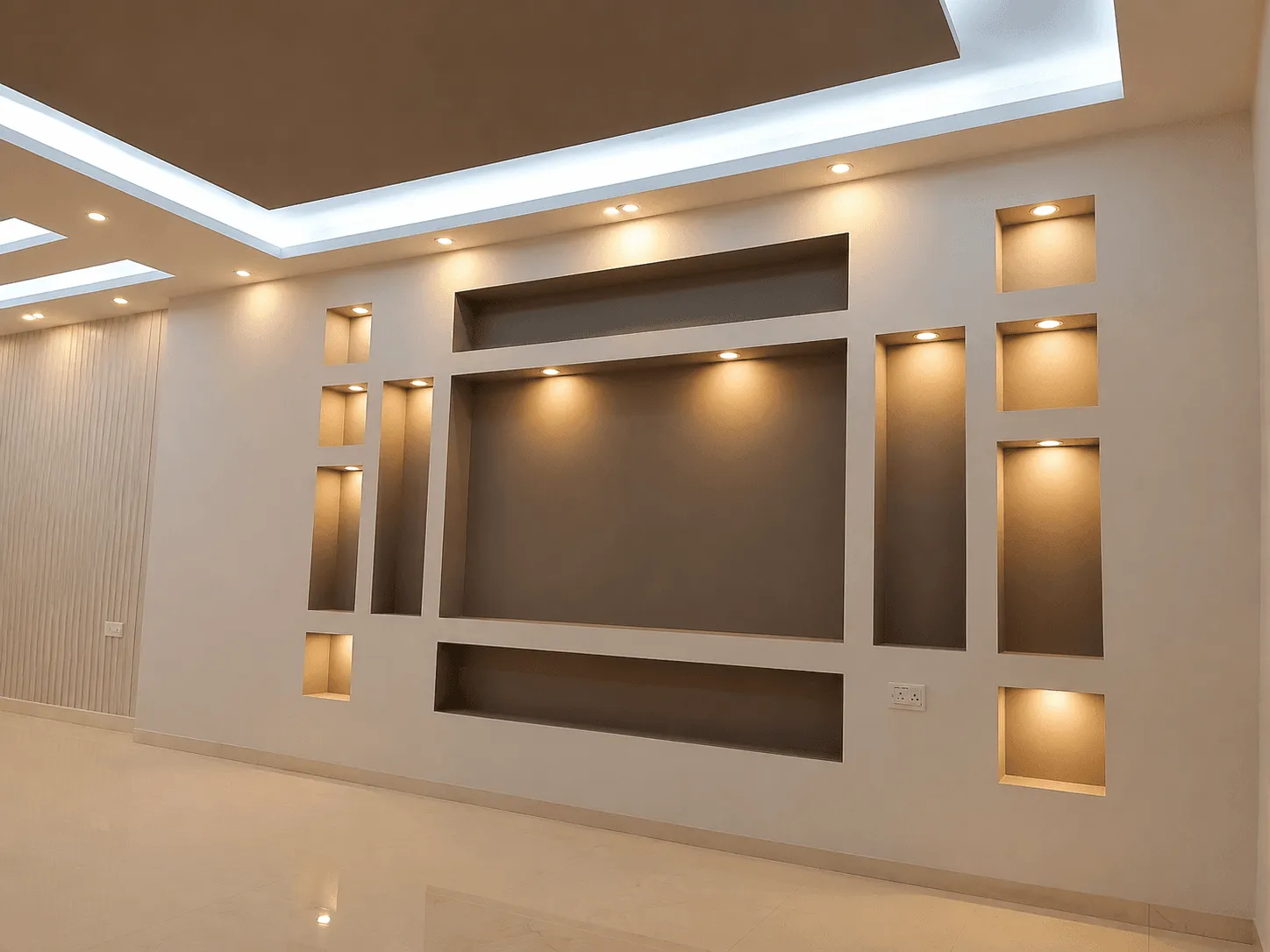 TV unit design by Iqbal Interiors